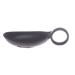 Black Ceramic Sauce Dish 4 x 2.5 Inch – Modern Spoon-Style Serving Dish