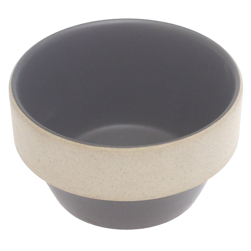 Grey Ceramic Sauce Dish – 3 Inch Modern Two-Tone Dipping Bowl - Habitt