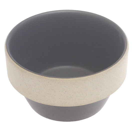 Grey Ceramic Sauce Dish 3 Inch – Modern Two-Tone Mini Dipping Bowl