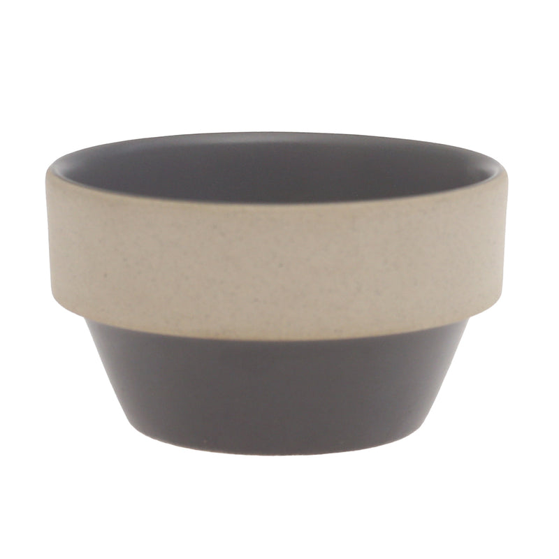 Grey Ceramic Sauce Dish – 3 Inch Modern Two-Tone Dipping Bowl - Habitt