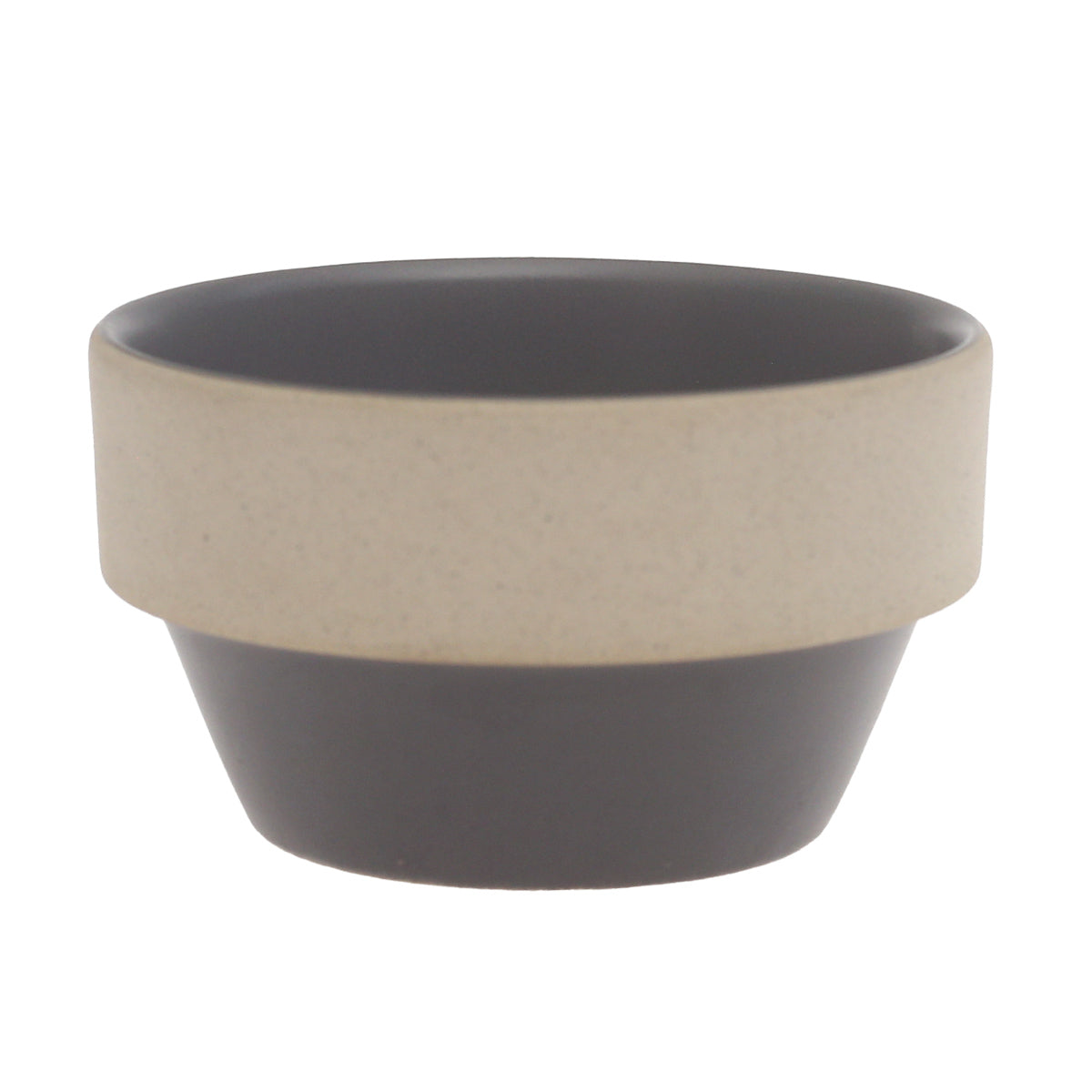 Grey Ceramic Sauce Dish – 3 Inch Modern Two-Tone Dipping Bowl
