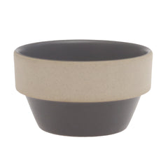 Grey Ceramic Sauce Dish 3 Inch – Modern Two-Tone Mini Dipping Bowl
