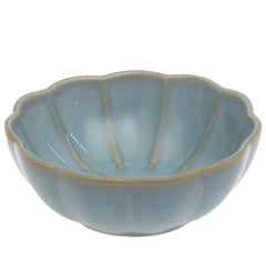 Light Blue Ceramic Flower-Shaped Sauce Dish 4.5 Inch – Elegant Dip & Condiment Bowl