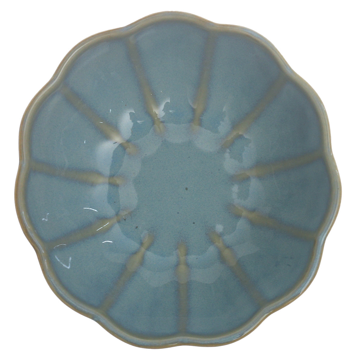 Light Blue Ceramic Flower-Shaped Sauce Dish 4.5 Inch – Elegant Dip & Condiment Bowl