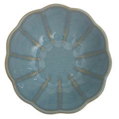 Light Blue Ceramic Flower-Shaped Sauce Dish 4.5 Inch – Elegant Dip & Condiment Bowl
