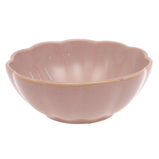 Pink Ceramic Flower-Shaped Sauce Dish 4.5 Inch – Elegant Dip & Condiment Bowl