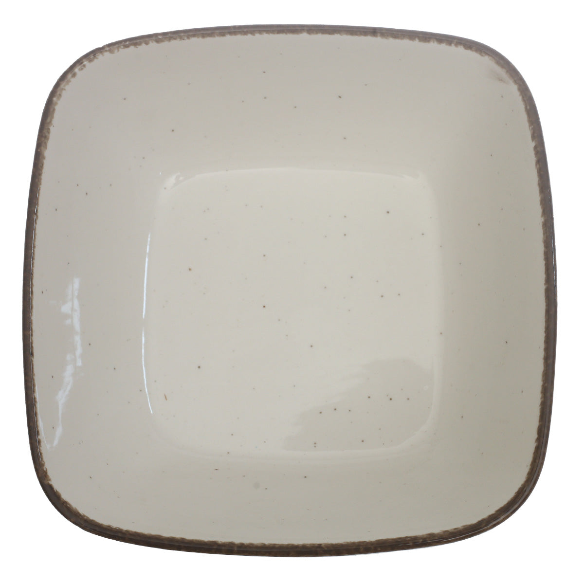 White Ceramic Square Serving Bowl 9 Inch – Rustic Glazed Deep Serving Dish