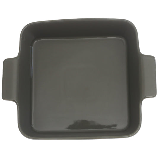 Black Ceramic Square Serving Dish 10 x 10 Inch – Modern Deep Baking & Serving Dish with Handles