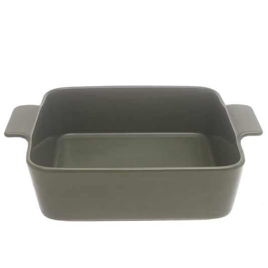 Black Ceramic Square Serving Dish 10 x 10 Inch – Modern Deep Baking & Serving Dish with Handles