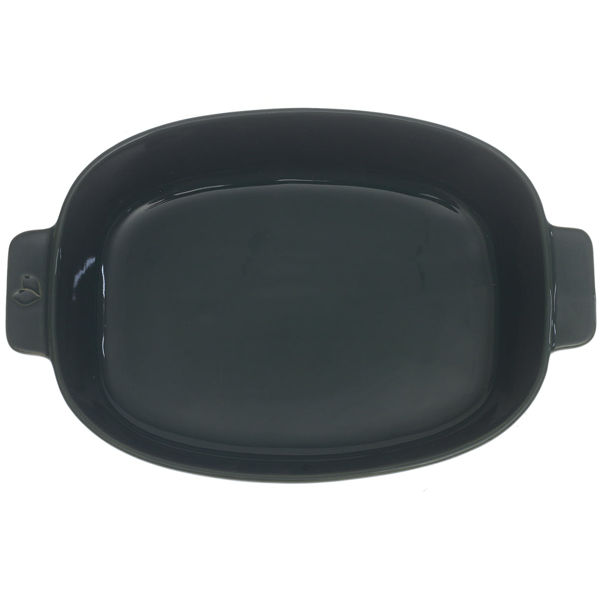 Serving Dish Green 8 × 10 Inch – Ceramic Oval Serving Dish with Handles