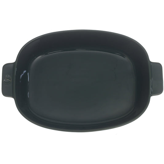 Serving Dish Green 8 × 10 Inch – Ceramic Oval Serving Dish with Handles