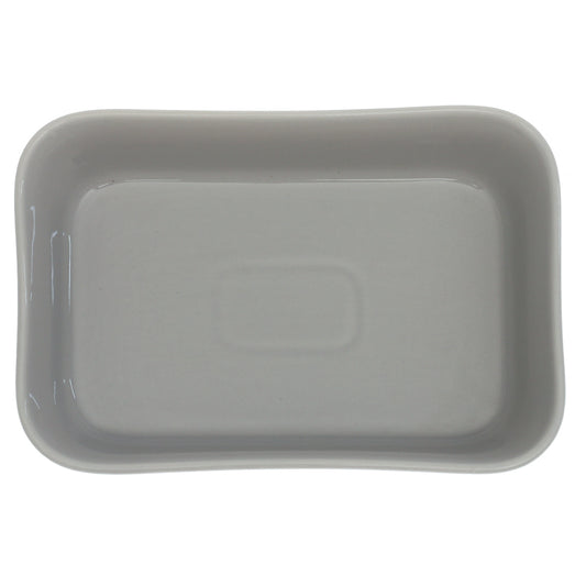 Serving Dish Light Grey 6.5 × 9 Inch – Rectangular Ceramic Baking & Serving Dish