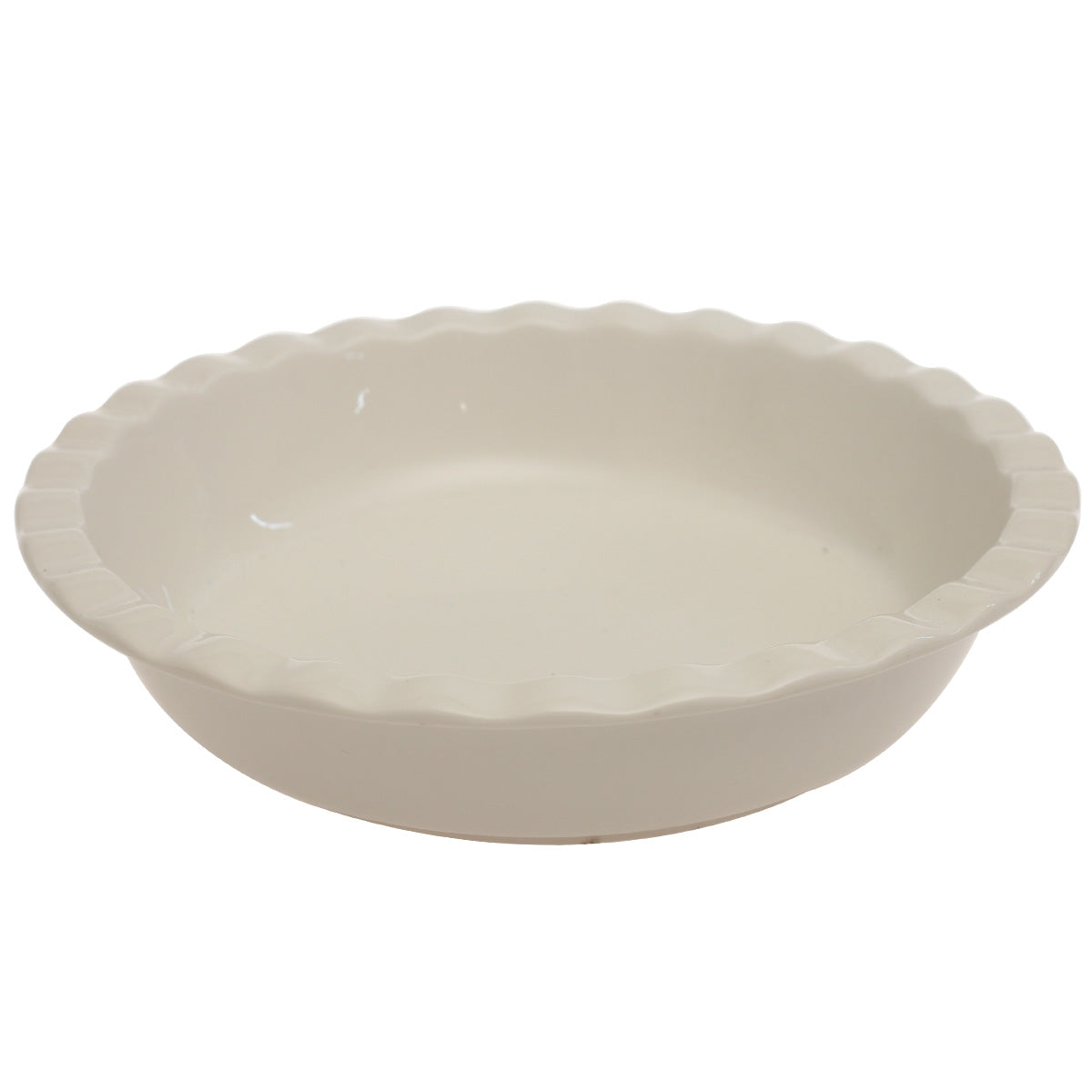 White Ceramic Round Serving Dish 10 Inch – Classic Scalloped Edge Serving Plate
