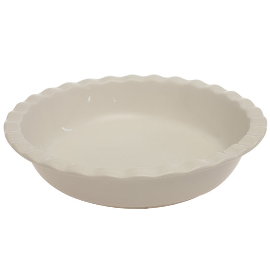 White Ceramic Round Serving Dish 10 Inch – Classic Scalloped Edge Serving Plate
