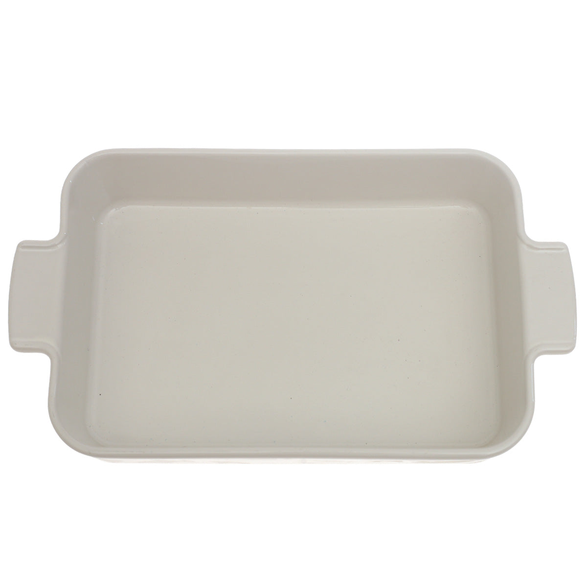 White Ceramic Rectangular Serving Dish with Handles 7.5 x 11 Inch – Elegant Baking & Serving Dish