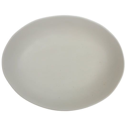 White Ceramic Oval Serving Dish 8.5 x 11 Inch – Minimalist Glazed Platter