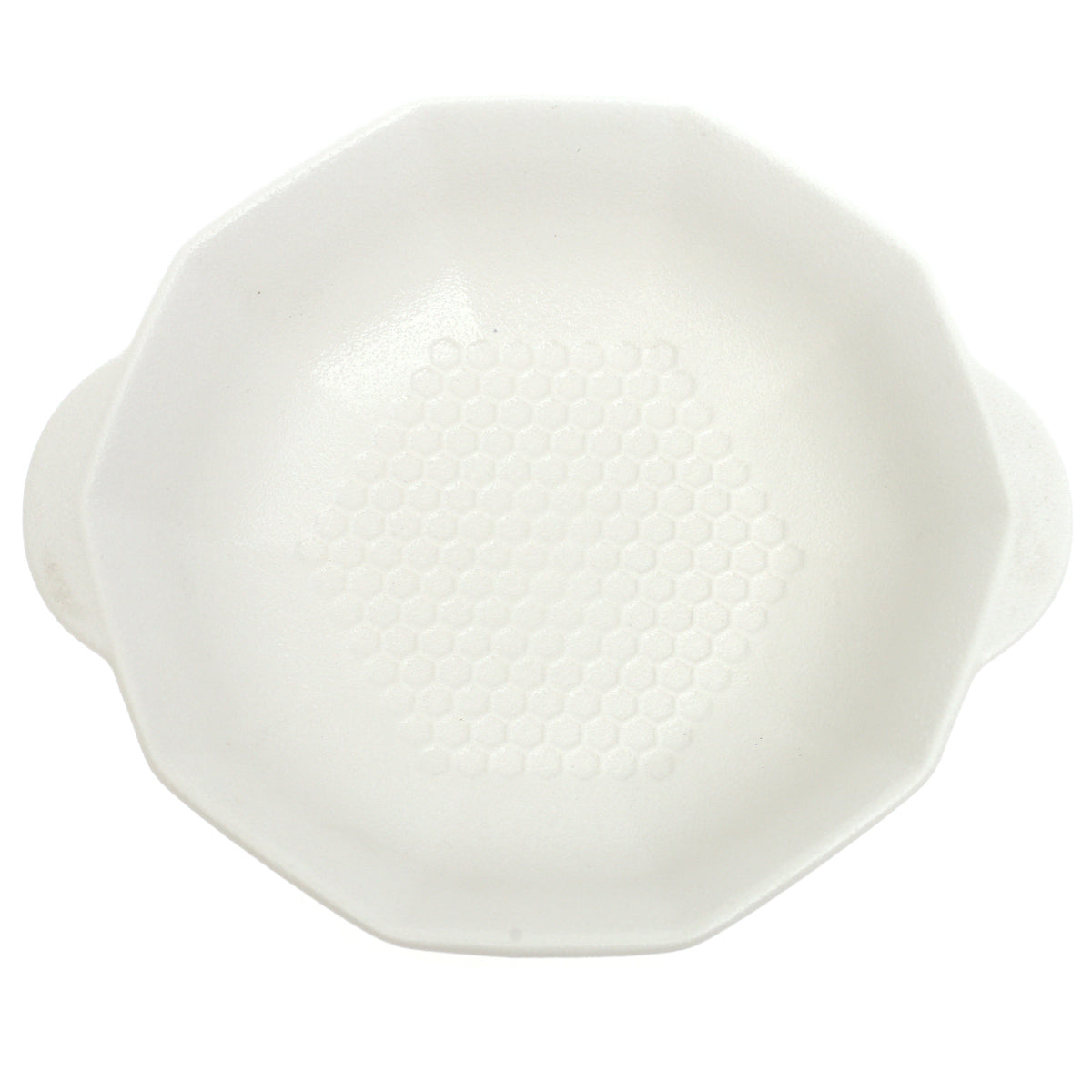 White Ceramic Serving Dish 9 Inch – Minimalist Round Serving Bowl with Handles - Habitt
