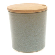 Sauce Jar Multi 4 × 4.5 Inch – Ceramic Storage Jar with Bamboo Lid - Habitt