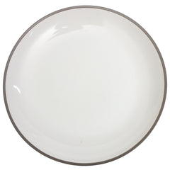 Dinner Plate White & Grey 10.5 Inch – Modern Ceramic Dining Plate