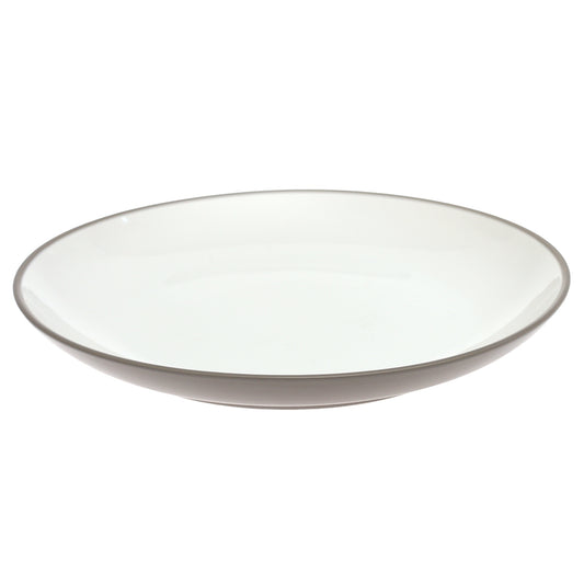 Dinner Plate White & Grey 10.5 Inch – Modern Ceramic Dining Plate