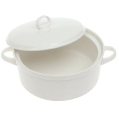 Ceramic Casserole with Lid – Elegant White Serving & Baking Dish