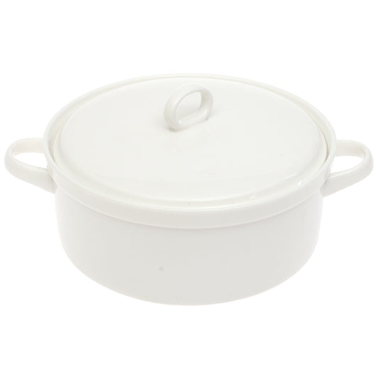Ceramic Casserole with Lid – Elegant White Serving & Baking Dish