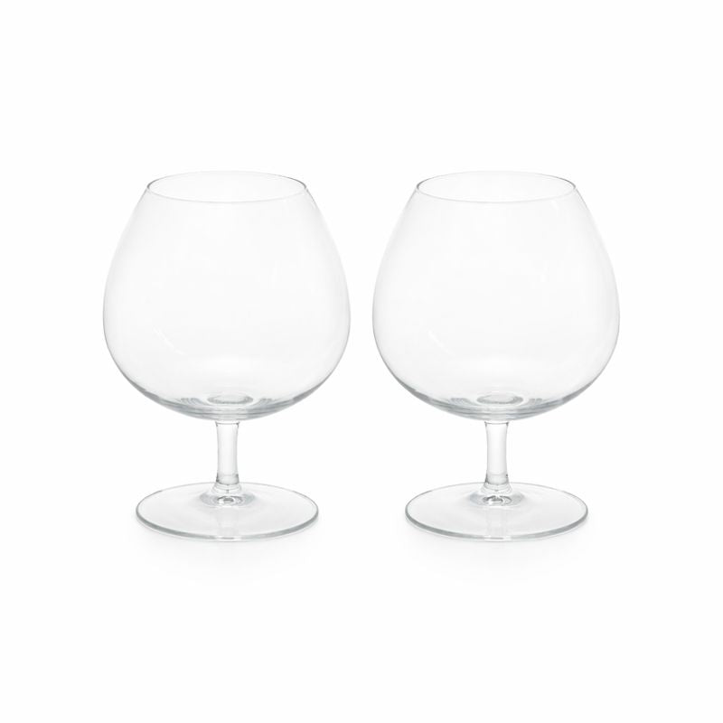 Crystal Wine Glass Set of 2– Large Elegant Crystal Glasses for Wine & Cocktails - Habitt