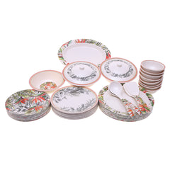 Coral Palm Dinner Set – Tropical Ceramic Tableware Collection (6 Person 30 Pcs / 8 Person 43 Pcs) - Habitt
