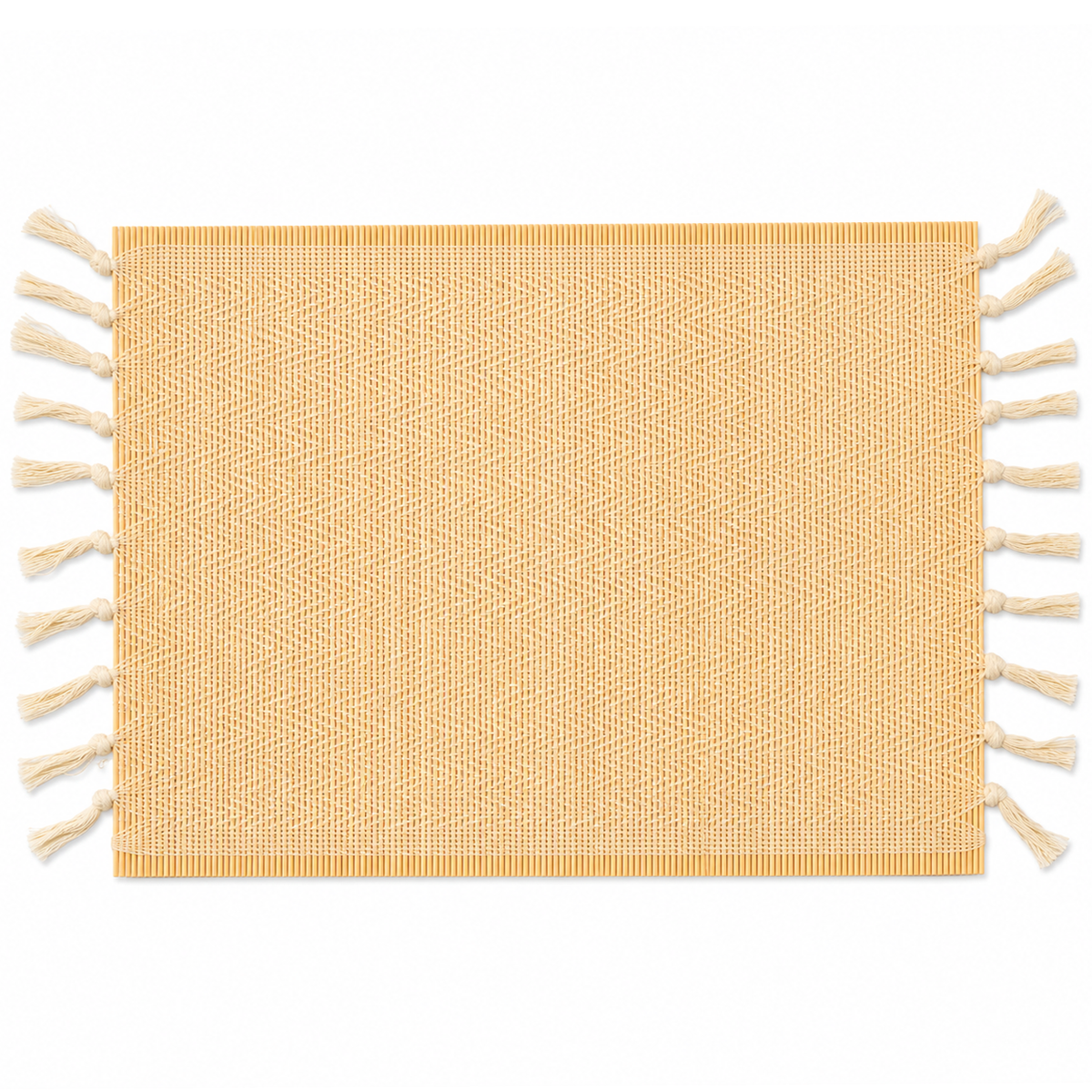 Bamboo Single Placemat – Natural Brown 13 x 19 Inch
