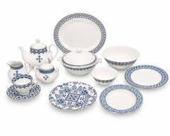 Premium Blue Sapphire Dinner Set – Elegant Porcelain Tableware Collection