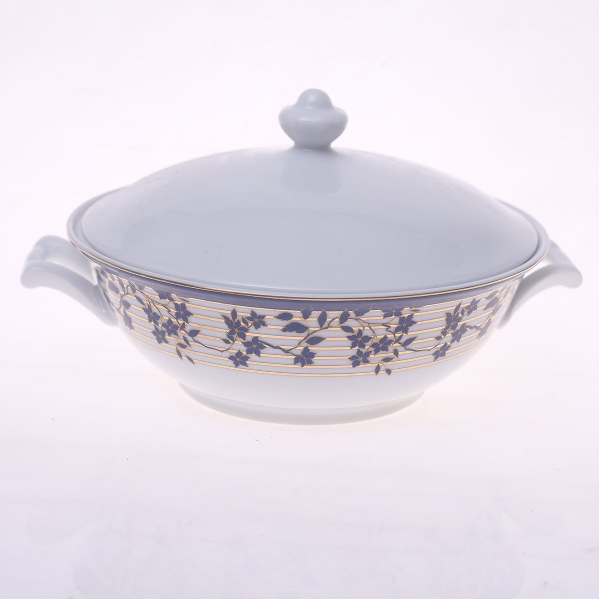 Elegant  Dark Blue Floral Dinner Set – Premium Porcelain Tableware Collection - Habitt