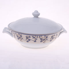 Elegant  Dark Blue Floral Dinner Set – Premium Porcelain Tableware Collection - Habitt