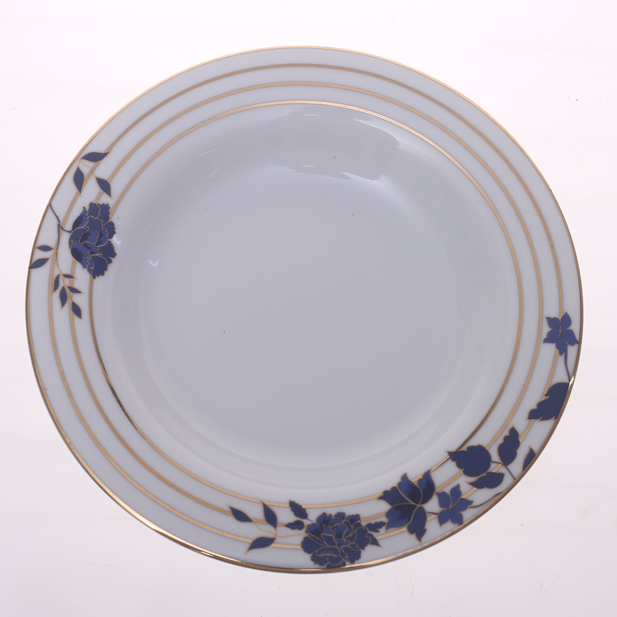 Elegant  Dark Blue Floral Dinner Set – Premium Porcelain Tableware Collection - Habitt