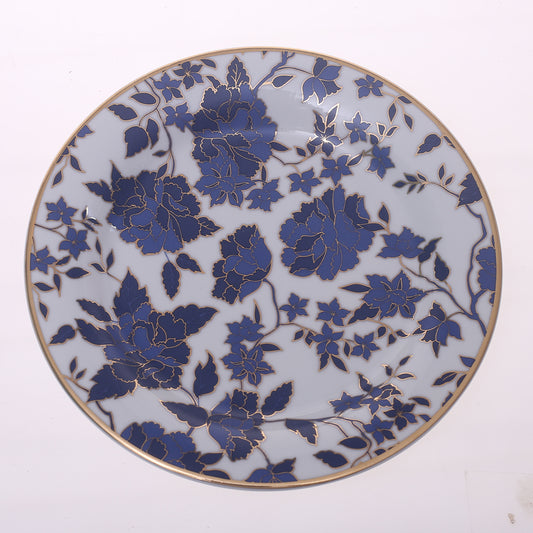 Elegant  Dark Blue Floral Dinner Set – Premium Porcelain Tableware Collection - Habitt