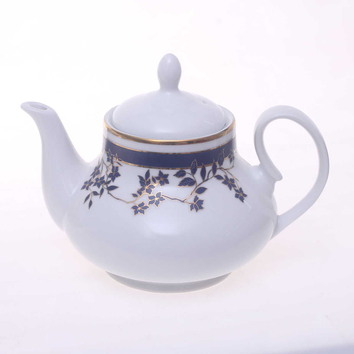 Elegant  Dark Blue Floral Dinner Set – Premium Porcelain Tableware Collection - Habitt