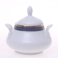 Elegant  Dark Blue Floral Dinner Set – Premium Porcelain Tableware Collection - Habitt