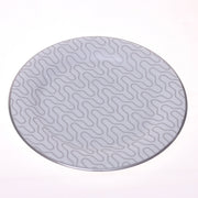 Elegant Silver Chevron Dinner Set – Luxury Porcelain Tableware Collection - Habitt