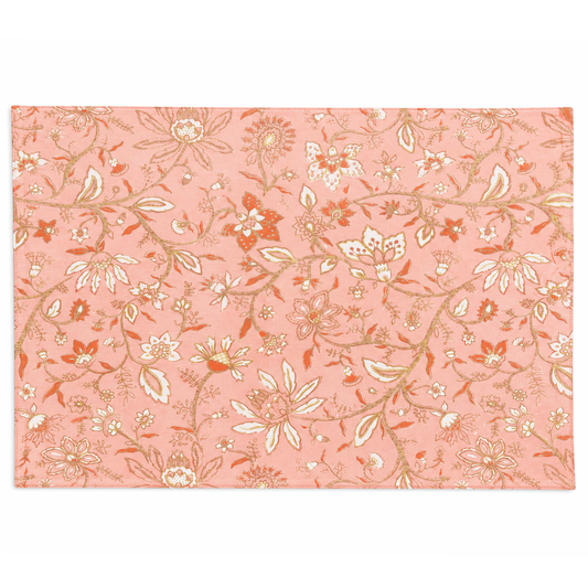 Mughal Pink Placemat – Multi Row Silk Screen Print 13 x 19 Inch