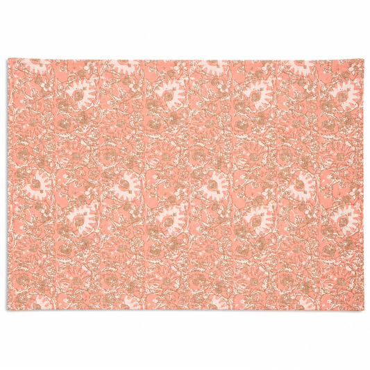 Pink Jaal Placemat – Row Silk Screen Print 13 x 19 Inch