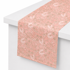 Pink Jaal Table Runner – Silk Screen Print – 14 x 72 Inches