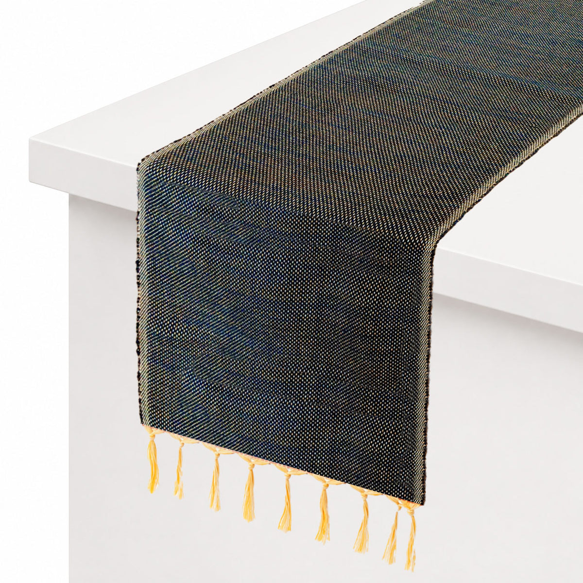 Blue Texture Woven Table Runner – 14 x 45 Inches
