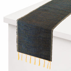 Blue Texture Woven Table Runner – 14 x 45 Inches