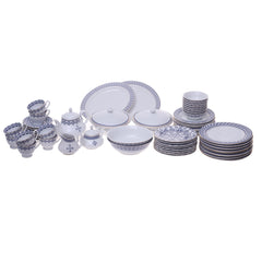 Premium Blue Sapphire Dinner Set – Elegant Porcelain Tableware Collection - Habitt