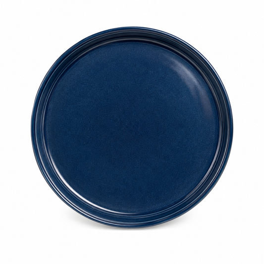 Reactive Cobalt Blue Collar Plate – 10.5 Inches