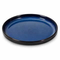 Reactive Cobalt Blue Collar Plate – 10.5 Inches