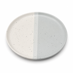 Collar Plate – 8.5 Inches Matte Grey & White with Sprinkle