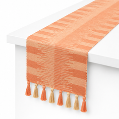 Shaded Neutrals Woven Table Runner – Brown 13 x 45 Inch Warm Boho Dining Table Décor