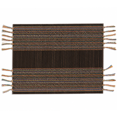 Black Multi Bamboo Placemat – 13 x 19 Inch