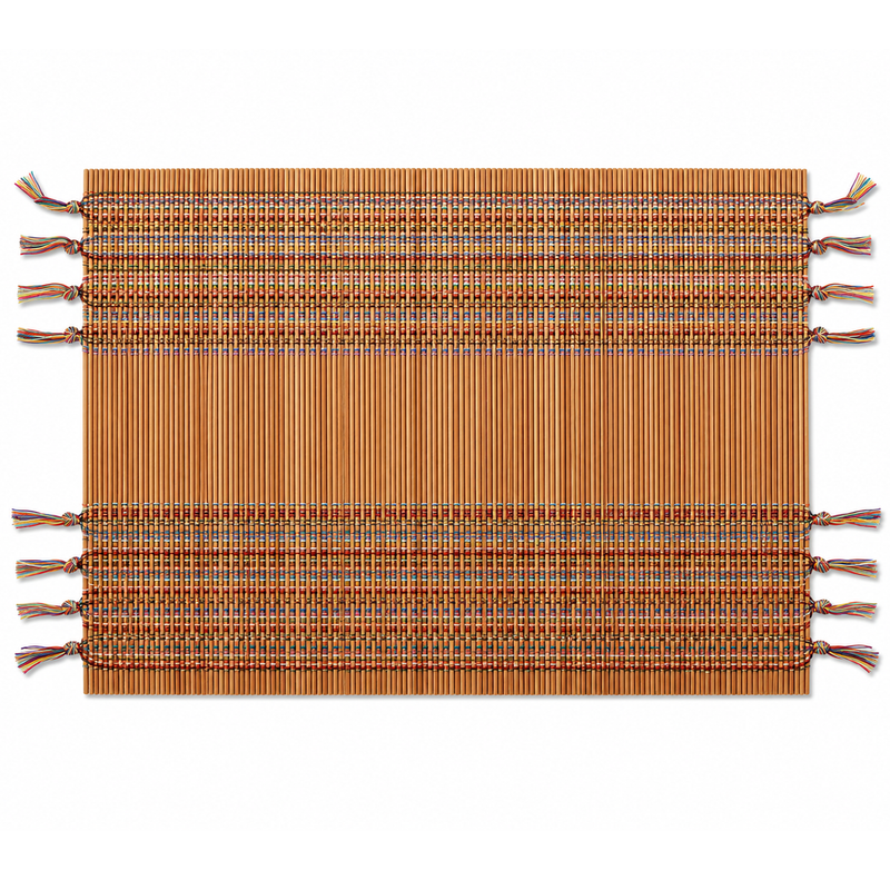 Brown Multi Bamboo Placemat – 13 x 19 Inch