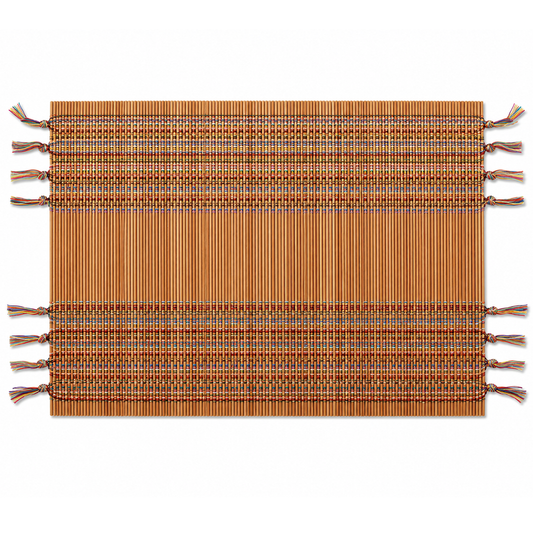 Brown Multi Bamboo Placemat – 13 x 19 Inch
